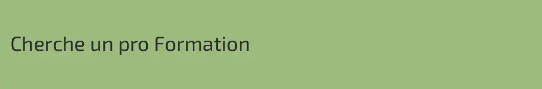 Cherche un pro Formation